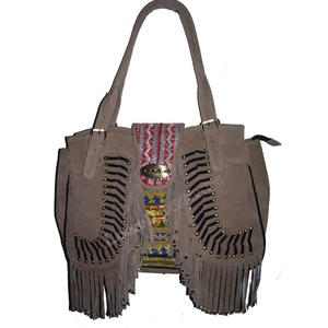 Vibrant Bohemian Cotton Women's <b>Messenger</b> <b>Bag</b> Large Capacity Zipper Closure Portable Everyday Ethnic Tribal Embroidery Detailed - Product Image 1