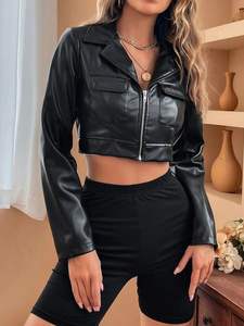 2026 Comfortable Soft Fabric Women Leather Jacket Fresh Article Wholesale Manufacturer Women Leather Jacket - Product Image 6