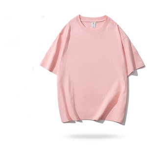 OEM Customized High Quality 100% Cotton Knitted 220 Gsm Solid Loose Fit Unisex Blank Casual T-Shirt Breathable Eco-Friendly - Product Image 4