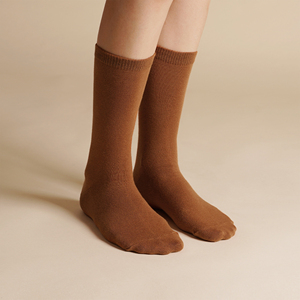 Calcetines de Algodón para Mujer, Transpirables, de Punto, Diseño Clásico Premium, Largos, Color Básico, Cómodos, Estilo Coreano, Lisos - Product Image 3