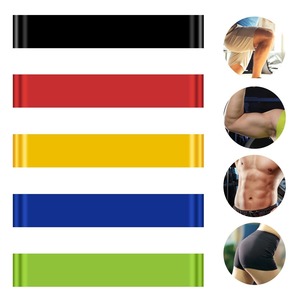 Ensemble de 5 bandes de résistance pour l'exercice, les jambes et les fessiers, l'entraînement musculaire, le yoga, les étirements et la physiothérapie avec sac de transport - Product Image 4