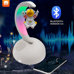 Bluetooth <b>Speaker</b> with <b>LED</b> Lights, Rechargeable FM Radio, Astronaut Design - Assorted Colors - Product Image 3