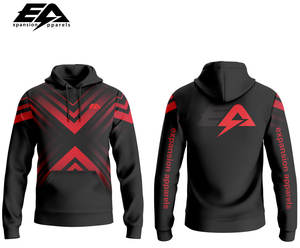 ชุดกีฬาโพลีเอสเตอร์100% มีฮู้ดแบบสวมหัวมีฮู้ดพิมพ์ลายดิจิตอลปัก - Product Image 3