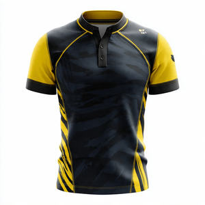 Camiseta de Rugby Personalizada con Nombre de Equipo, Camiseta Deportiva Sublimada con Botones, Polo de Rugby Unisex - Product Image 2