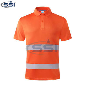 Custom Hi Vis Reflective Safety <b>Polo</b> Breathable Fluorescent Construction Workwear Shirt - Product Image 3