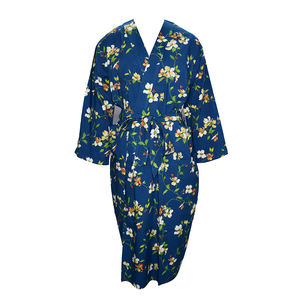 Zed Aar Exports Robe Kimono longue tissée en modal imprimé floral de luxe élégante taille personnalisée vêtements de nuit décontractés printemps été automne - Product Image 3