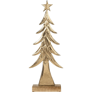 Escultura de árbol de Navidad de Metal plateado hecha a mano, decoración de mesa de alta calidad con Base de madera Natural, decoración rústica moderna para el hogar - Product Image 5