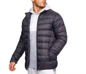 Veste matelassée en nylon mince de haute qualité, nouvelle conception, vente en gros personnalisée, mode masculine, sports de plein air, confortable, à capuche, hiver, soie - Product Image 4