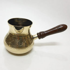 Brûleur à café turc créatif en laiton avec poignée en bois, vaisselle, tasse à café, décoration de table pour la maison, la cuisine, le restaurant, l'hôtel, les fêtes - Product Image 1
