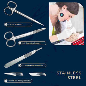 Biologie avancée laboratoire manuel rétracteur Instruments chirurgicaux Kit acier inoxydable Scalpel couteau couteau poignée lames anatomie - Product Image 4