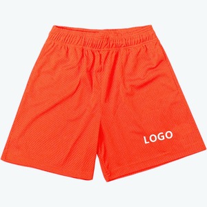 Shorts de sport décontractés en maille unie avec logo personnalisé, taille élastique, longueur mi-cuisse, pour femmes, sublimation, vente en gros - Product Image 3