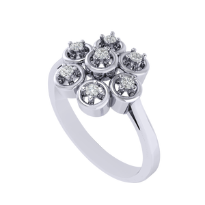 Anillo Floral de Plata de Ley 925 con Certificado BIS, Chapado en Oro, Rodio y Opciones de Incrustaciones de Circonita Cúbica Rosa - Product Image 2