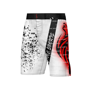 กางเกงขาสั้นสำหรับผู้ชายสำหรับฝึกซ้อมมวยและยิมพิมพ์ลายโลโก้ตามสั่ง - Product Image 1