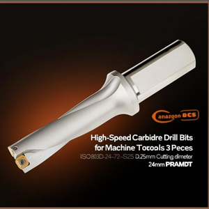 Brocas de Carburo de Alta Velocidad para Máquinas Herramienta, 3 Piezas, ISO 803D-24-72-S25, D.25mm, Diámetro de Corte 24mm, PRAMET - Product Image 3
