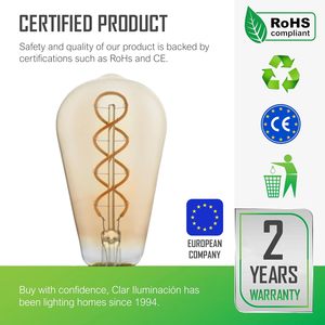 Clar-e27 LED Dimmable bóng đèn 4 Wát, tương thích với dimmer chuyển đổi, ấm áp trang trí ánh sáng cho sử dụng trong nhà - Product Image 6