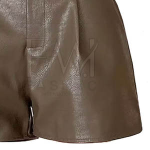 Best Selling High Quality PU <b>Leather</b> Casual <b>Shorts</b> <b>for</b> <b>Women</b> Custom Pattern <b>Short</b> Length Skirts Latest Style - Product Image 5