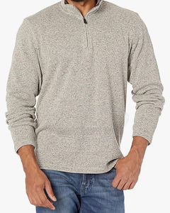 Sweat-shirt sur mesure 1/4 demi fermeture éclair sur le devant pour hommes hiver personnalisé hommes demi fermeture éclair sur le col ras du cou - Product Image 6