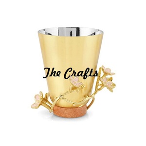 Florero de maceta de forma redonda de metal con jarrón de suelo de calidad superior para uso en bodas, hoteles y restaurantes - Product Image 6