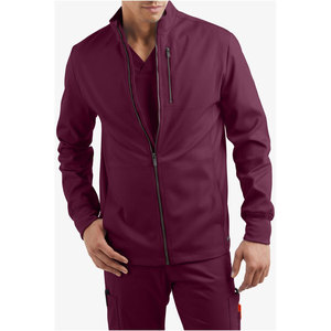 Venta al por mayor de manga larga Scrubs chaquetas con cremallera de invierno con logotipo personalizado de los hombres con cremallera chaquetas Softshell chaquetas médicas Scrubs - Product Image 1
