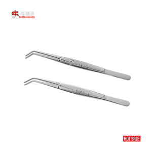 Instruments chirurgicaux dentaires de haute qualité Pince à épiler en coton et pansement 6 "Lot de 2 pièces avec embouts dentelés Pince autobloquante - Product Image 1