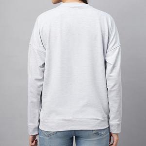 Premium 100% algodón casual mujer sudadera de gran tamaño Logo cuello redondo diseño con capucha Sudadera larga de invierno - Product Image 2