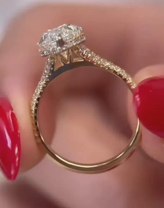 Bague en diamant Marquise Moissanite blanche Bague de fiançailles 3.00 ct - Product Image 3