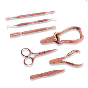 Kit d'instruments de traitement des ongles de podiatre professionnel Logo de marque privée écologique à bas prix avec emballage en boîte - Product Image 1