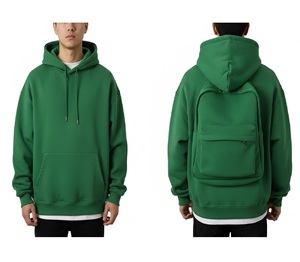 Sudadera con Capucha de Invierno para Hombre al por Mayor, con Mochila Integrada, Forro Polar Grueso, Ecológica, Transpirable, 650g, Tinte Liso, Poliéster/Algodón - Product Image 4