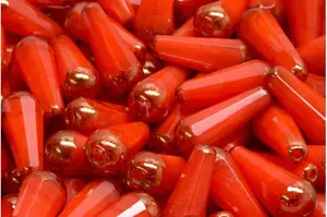 Czech Fire Polished Faceted Pear Teardrop Crystal Glass <b>Beads</b> Moonlight Marble Terracotta Luster for Jewelry Making <b>Loose</b> <b>Beads</b> - Product Image 2