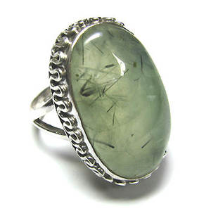 Elegant Looking Classic Design Natural Prehnite Gemstone 925 Sterling Silver <b>Rings</b> Jewelry eternity vermeil <b>Adjustable</b> <b>Ring</b> - Product Image 3