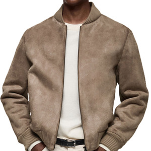 Chaquetas Bomber de Piel de Oveja Antibacterianas de Primera Calidad con Diseño y Logotipo Personalizados para Hombre y Mujer, Cuello Alto, Nuevo Estilo - Product Image 1