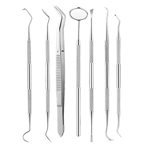 Kit de nettoyage dentaire manuel en acier inoxydable durable à double sonde, outils chirurgicaux dentaires pour le nettoyage buccal - Product Image 2