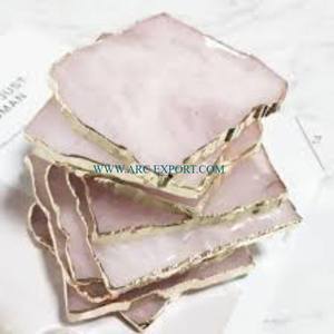 Ensemble de 2 élégants tapis et tampons de cuisine en métal en forme d'hexagone Ensemble de sous-verres décoratifs pour table d'hôtel et de restaurant de qualité supérieure - Product Image 6