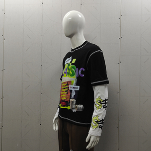 T-shirt à manches longues DTG pour hommes en coton éponge française surdimensionné unisexe de haute qualité 2024 coupe ajustée - Product Image 4