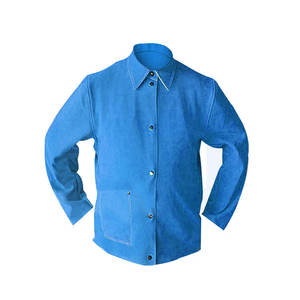 La mejor chaqueta de soldadura dividida de cuero de vaca de protección Diseño resistente Resistencia a las llamas A prueba de agua Transpirable Todos los tamaños - Product Image 4