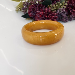Bracelet jonc Orange Butterscotch Amber Bangle Bracelet Pologne, petit diamètre 51 mm ; Bracelet jonc Orange Butterscotch Jade classique pour femme - Product Image 4