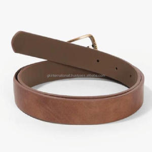 เข็มขัดหนังแฟชั่นสำหรับผู้ชายหนังวัวแท้เข็มขัดลำลองสำหรับกางเกงยีนส์ปรับแต่งได้พร้อมหัวเข็มขัดหมุดทองเหลืองโบราณ - Product Image 2