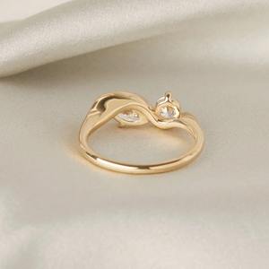 แหวนทอง14K สุด0.75กะรัตสำหรับผู้หญิงแหวนที่ได้รับการรับรองจากอีจีไอ VVS2เรียบแบบเรียบง่ายสำหรับผู้หญิง - Product Image 6