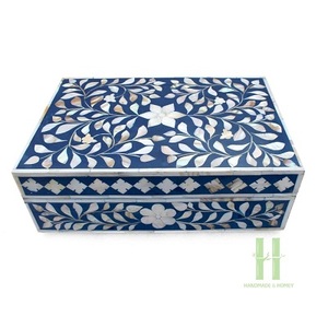 กล่องของขวัญบรรจุภัณฑ์เครื่องประดับแบบฝังทำจากกระดูกอูฐและเรซินผู้ผลิตและส่งออกจากอินเดีย - Product Image 5