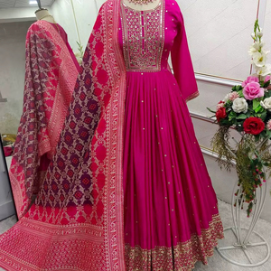 Tennecy ชุดขุด dupatta ชุดเก็บศพใหม่เย็บเรียบร้อยพร้อมใส่ - Product Image 1