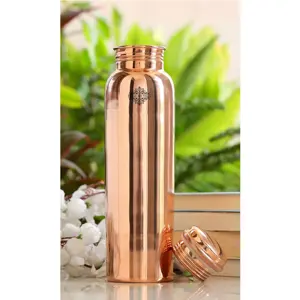 Wholesale Luxury <b>Copper</b> Drinkware High Quality Long Lasting Simple Design Finished <b>Copper</b> <b>Bottles</b> for Drinking Use - Product Image 2