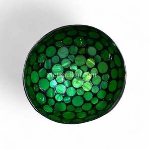 Bol en coque de noix de coco avec incrustation de nacre, motif et finition personnalisés en gros, Vietnam - Product Image 6