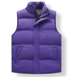 เสื้อกั๊กพัฟเฟอร์ผู้ชายคุณภาพสูง น้ำหนักเบา ระบายอากาศได้ดี เหมาะสำหรับใส่ลำลองกลางแจ้งในฤดูหนาว ให้ความอบอุ่น ดีไซน์แบบไม่มีแขน พร้อมโลโก้ - Product Image 6