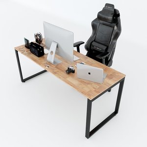 Rectangular Rubberwood <b>Simple</b> Computer <b>Desk</b> 180x70cm-HBRT038 - Product Image 3