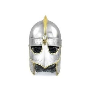 Barbuta medieval visored acero cepillado Caballeros Templarios cruzados armadura casco | Accesorios para disfraces de Halloween - Product Image 2