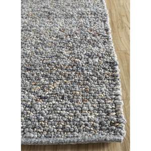 Tapis en laine Kilim bleu Abrash fait main, grand format 9x12, tissage plat pour la maison, l'entrée et la chambre, en fourrure - Product Image 4