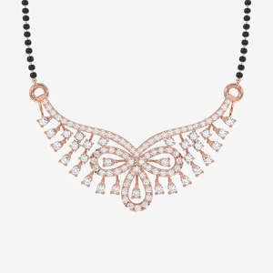Mangalsutra de Oro de 18K para Mujer con Diamante Cultivado en Laboratorio de Corte Redondo, Joyería Cultural Coleccionable - Product Image 6