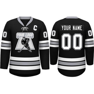 Jersey de hockey sobre hielo para hombres de alto rendimiento, de secado rápido, que absorbe la humedad, Jersey estampado personalizado para hombres - Product Image 1