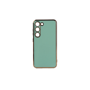 Funda Protectora de Lujo Netzy para Samsung Galaxy S23 Plus, Serie SAFA Bark, Verde Claro, Silicona Premium Antihuellas - Product Image 1
