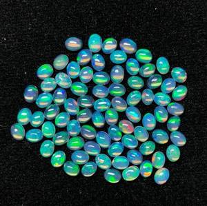 Piedra preciosa de cabujón de ópalo etíope de 3x5mm al por mayor, piedra semipreciosa certificada IGI de forma ovalada de Color fuego Natural de grado AAA - Product Image 3